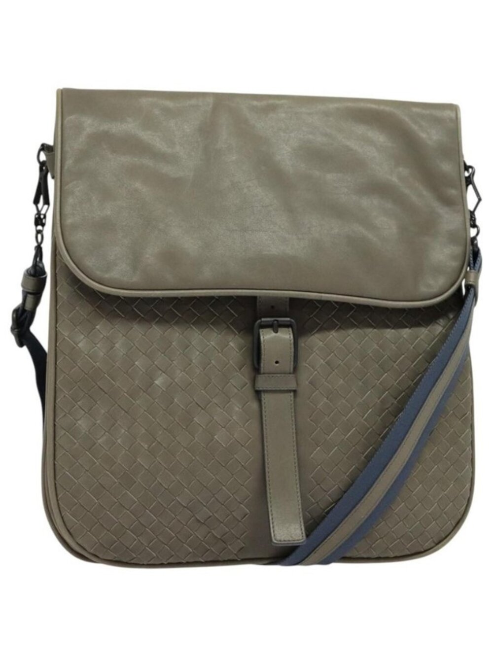 Authentic BOTTEGA VENETA INTRECCIATO Shoulder Bag Leather outlet Gray